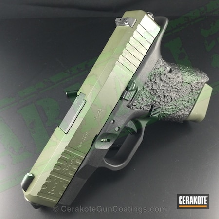 Powder Coating: Graphite Black H-146,Glock,Cross Canyon Arms Green,Handguns,Cross Canyon Arms Green H-133