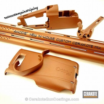 Cerakoted Custom Mix Of H-148 Burnt Bronze And H-243 Safety Orange