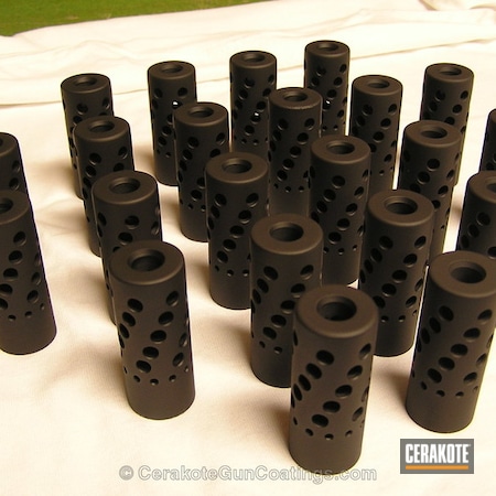 Powder Coating: Graphite Black H-146,Muzzle Brake,Cerakote,Gun Parts
