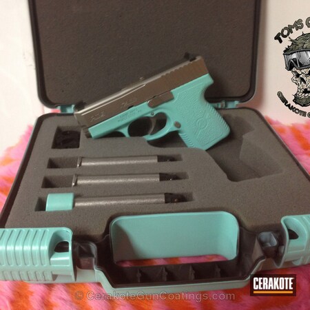 Powder Coating: Ladies,Crushed Silver H-255,Robin's Egg Blue H-175,Kahr Arms