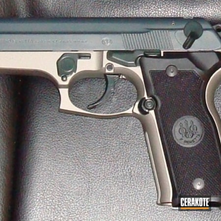 Powder Coating: Handguns,Beretta,Blue Titanium H-185,Midnight Green H-252,Titanium H-170