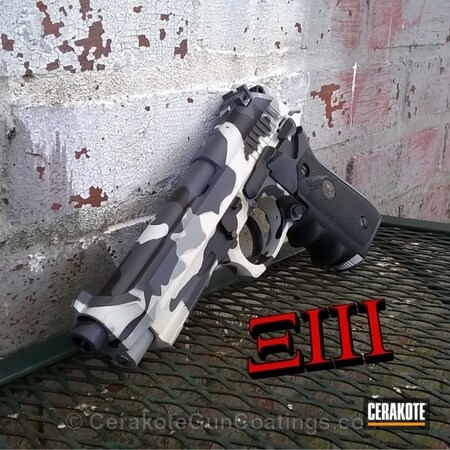 Powder Coating: Hidden White H-242,Graphite Black H-146,Cerakote,Handguns,Beretta,Urban,Snow