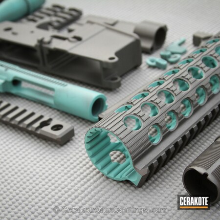 Powder Coating: Cerakote,Tactical Rifle,Stainless H-152,Robin's Egg Blue H-175,AR-15