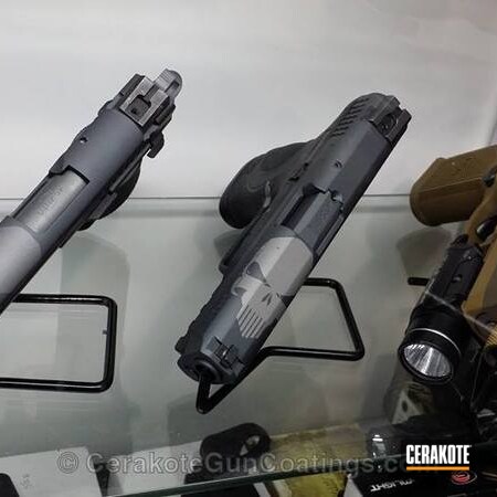 Powder Coating: Smith & Wesson,Handguns,Sniper Grey H-234,Sniper Grey,Tarjac Green H-206,Tactical Grey H-227