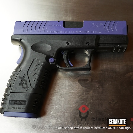 Powder Coating: Slide,Cerakote,Trigger,Trigger Safety,Springfield Armory,Grips,Bright Purple H-217,Handguns,Mag Release,Mag,Mag Bottom Plates Coated,XDM Compact 3.8,Lever Action