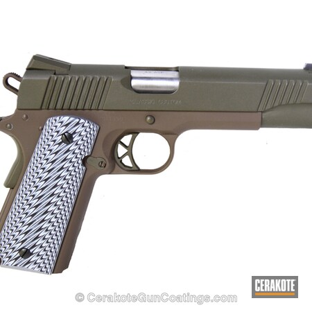 Powder Coating: Kimber,Handguns,O.D. Green H-236,Burnt Bronze H-148,Patriot Brown H-226
