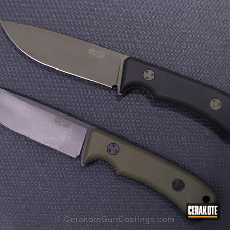 Powder Coating: Graphite Black H-146,Mil Spec O.D. Green H-240,Knives,ELMAX Steel,TRC