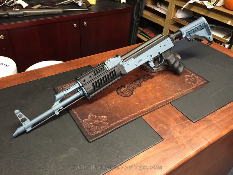 H-185 Blue Titanium with H-146 Graphite Black by Ronnie Jones | Cerakote