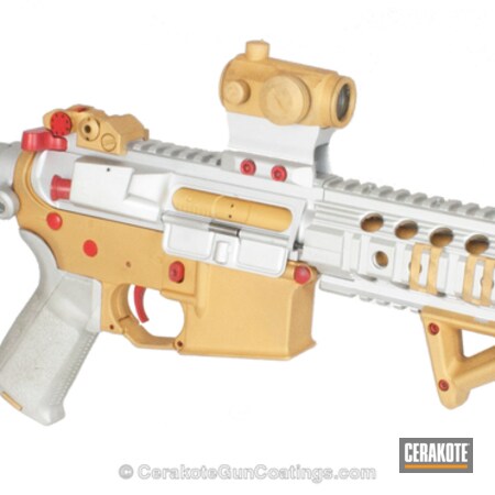 Powder Coating: Satin Aluminum H-151,Gold H-122,Tactical Rifle,FIREHOUSE RED H-216