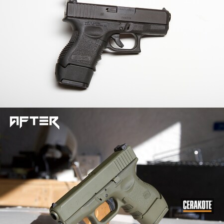 Powder Coating: Glock,Cerakote,Handguns,Glock 27,O.D. Green H-236