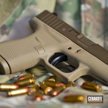 Powder Coating: Glock,Cerakote,Handguns,Patriot Brown H-226,Coyote Tan H-235,Glock 42