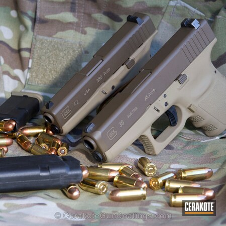 Powder Coating: Glock,Handguns,Patriot Brown H-226,Coyote Tan H-235
