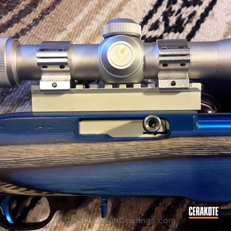 Powder Coating: Bright White H-140,Hunting Rifle,Ruger,Sky Blue H-169