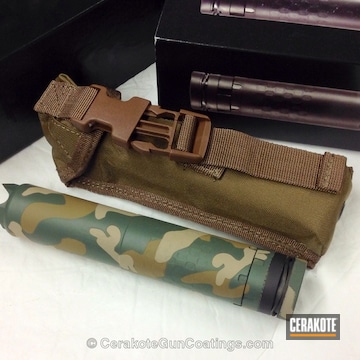 Cerakoted C-211 Desert Sand With C-245 Smith's Brown And C-263 Foliage Green