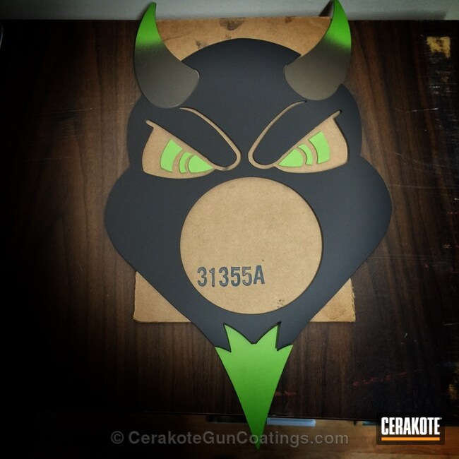 Cerakoted H-168 Zombie Green With H-190 Armor Black And H-148 Burnt Bronze