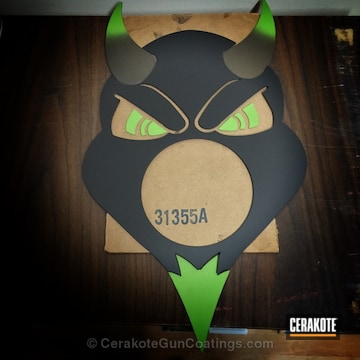Cerakoted H-168 Zombie Green With H-190 Armor Black And H-148 Burnt Bronze