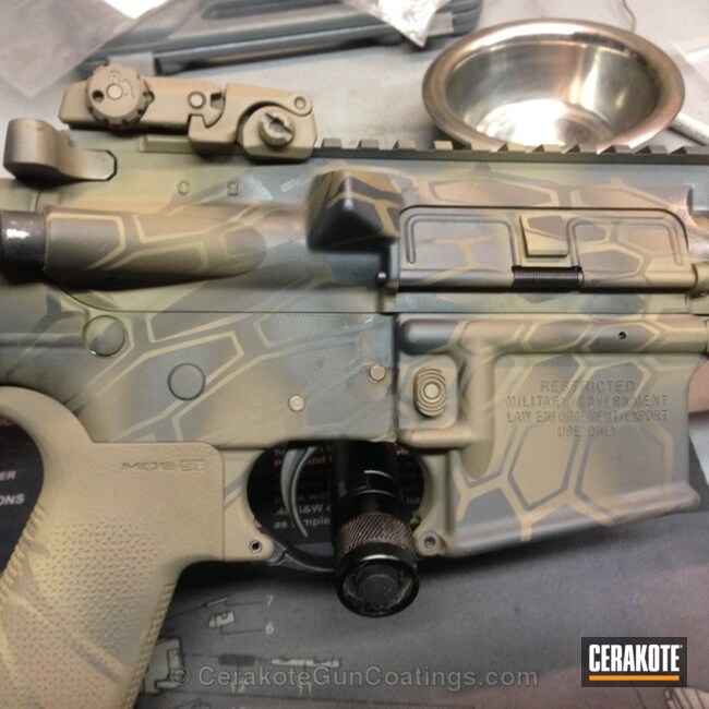 Tactical Rifle done in Troy® Coyote Tan, A.I. Dark Earth and Magpul® Flat  Dark Earth