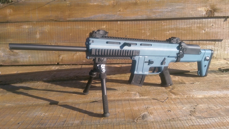 H-185 Blue Titanium with H-146 Graphite Black by Mark Twittey | Cerakote
