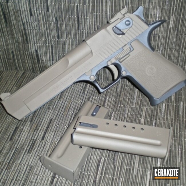 Cerakoted H-235 Coyote Tan With H-262 Stone Grey