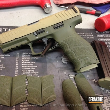 Cerakoted H-133 Cross Canyon Arms Green With H-235 Coyote Tan