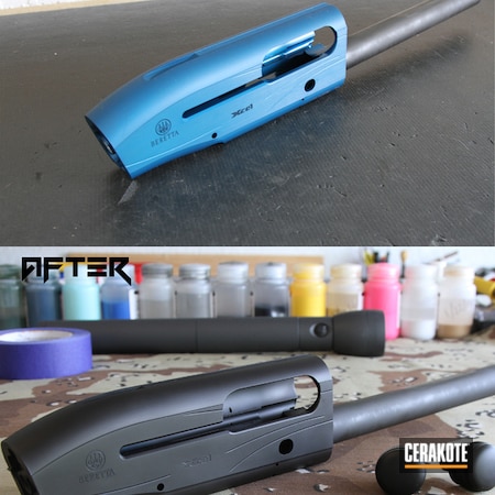 Powder Coating: Graphite Black H-146,Beretta,Baretta A400,Gun Parts
