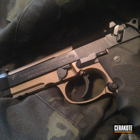 Powder Coating: Beretta 96A1,Handguns,Beretta,Burnt Bronze H-148