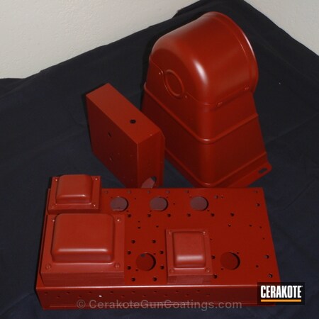 Powder Coating: Crimson H-221,Amp Housing,Power Supply Unit,More Than Guns,Vintage Juke Box Speaker