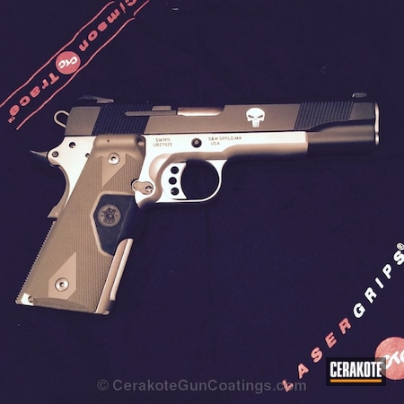 Powder Coating: Bright White H-140,Graphite Black H-146,Smith & Wesson,1911