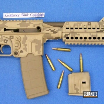 Cerakoted H-235 Coyote Tan With H-199 Desert Sand And H-226 Patriot Brown
