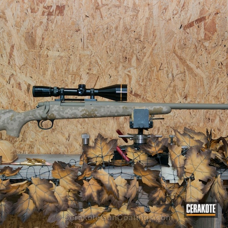 Powder Coating: Chocolate Brown H-258,Hunting Rifle,DESERT SAND H-199,Remington,Flat Dark Earth H-265