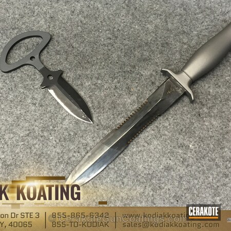 Powder Coating: Knives,Blue Titanium H-185,SAVAGE® STAINLESS H-150