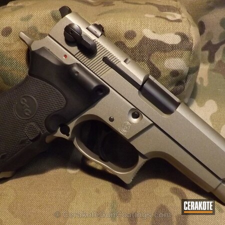Powder Coating: Graphite Black H-146,Smith & Wesson,Handguns,Smith & Wesson 5906,Titanium H-170