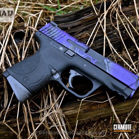 Powder Coating: Graphite Black H-146,Smith & Wesson,Ladies,Dragon Scale Camo,Custom Mix,Bright Purple H-217,Tungsten H-237,Custom Mix Purple