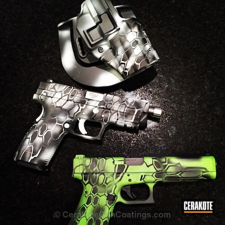 Powder Coating: Bright White H-140,Graphite Black H-146,Glock,Zombie Green H-168,Handguns