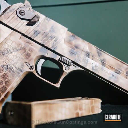 Powder Coating: Handguns,BARRETT® BRONZE H-259,Southern Califorina Cerakote,Benchmade Coyote Tan H-239,Light Sand H-142,Kahr Arms