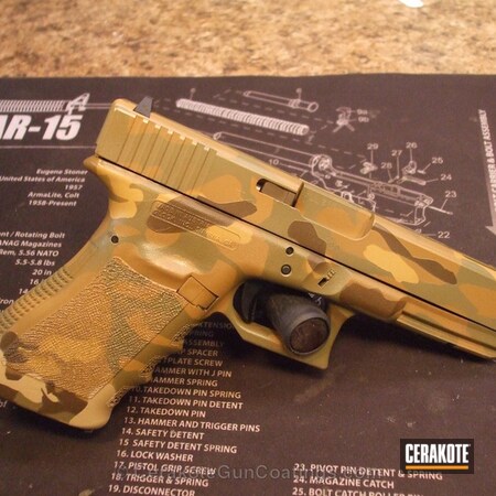 Powder Coating: HAZEL GREEN H-204,Glock,Handguns,DESERT SAND H-199,Patriot Brown H-226