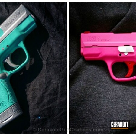 Powder Coating: Smith & Wesson,Ladies,Robin's Egg Blue H-175,Prison Pink H-141