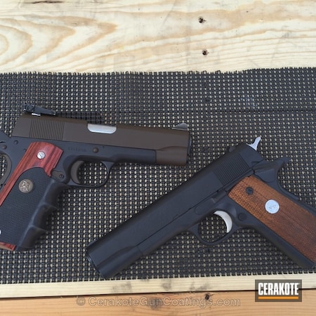 Powder Coating: Graphite Black H-146,1911,Colt 1911,Midnight Blue H-238,Colt,Colt 1911 Cerakote,Patriot Brown H-226