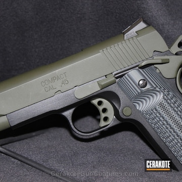 Cerakoted H-133 Cross Canyon Arms Green With H-146 Graphite Black And C-110 Microslick