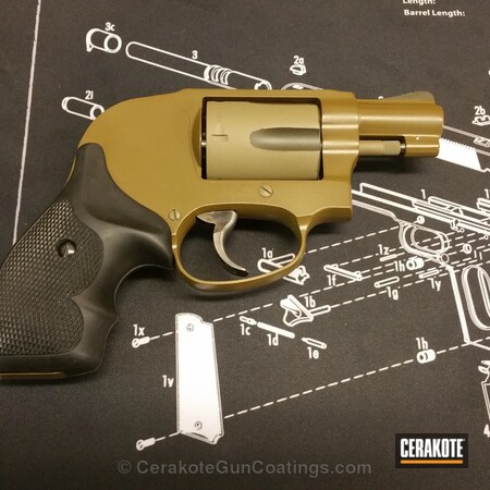 Powder Coating: Smith & Wesson,Revolver,Tarjac Green H-206,FS FIELD DRAB H-30118,Coyote Tan H-235