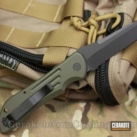 Powder Coating: Graphite Black H-146,Knives,MIL SPEC GREEN  H-264