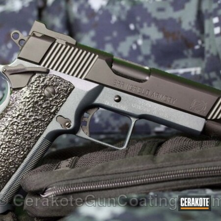 Powder Coating: Graphite Black H-146,Blue Titanium C-189,1911,Handguns,Blue Titanium H-185,Springfield Armory