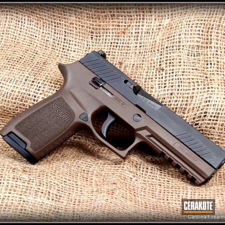 Powder Coating: Chocolate Brown H-258,Sig Sauer,Handguns