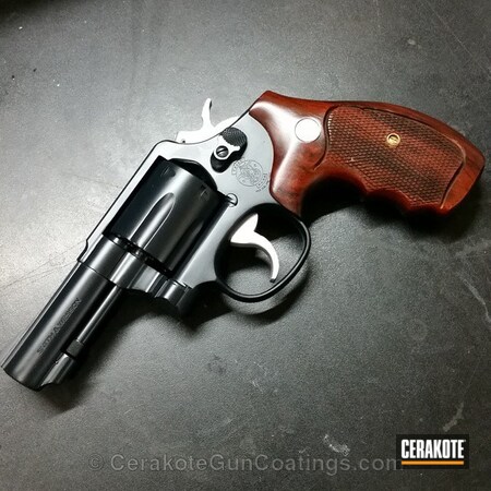 Powder Coating: Smith & Wesson,SOCOM BLUE  H-245,Revolver,Shimmer Aluminum H-158
