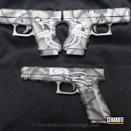 Powder Coating: Glock,Handguns,Crushed Silver H-255,Cobalt H-112,Titanium H-170