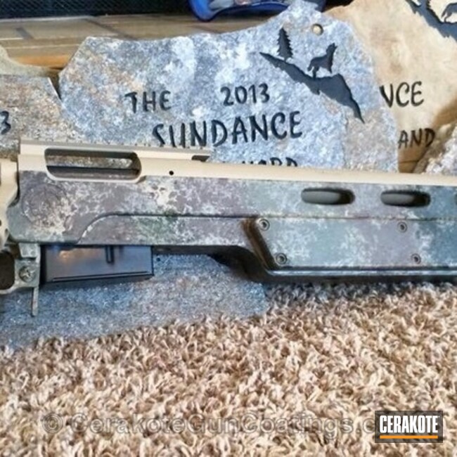 Cerakoted H-267 Magpul Flat Dark Earth With H-199 Desert Sand And H-204 Hazel Green
