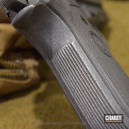 Powder Coating: Satin Aluminum H-151,Cerakote,Handguns,Beretta,Smith's Grey,SIG™ DARK GREY H-210,Bull Shark Grey H-214