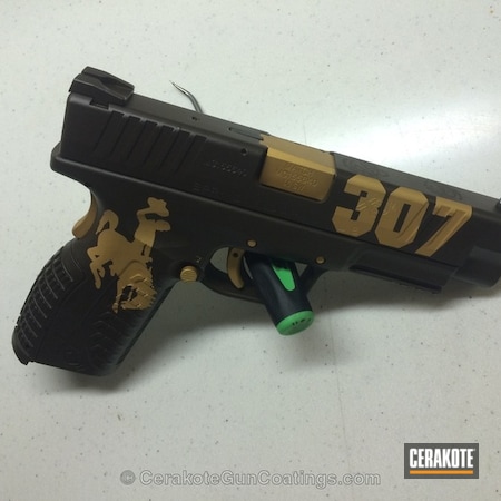 Powder Coating: Handguns,Gold H-122,Springfield Armory,Patriot Brown H-226