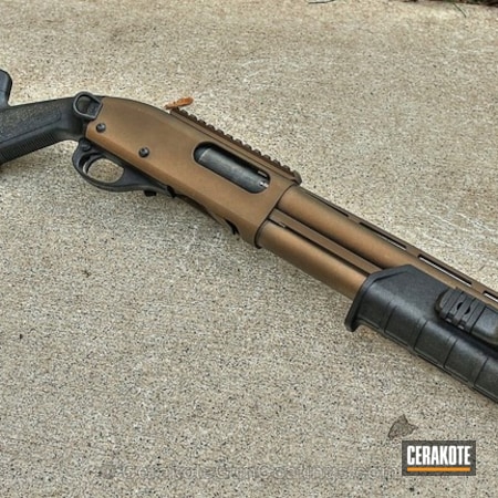 Powder Coating: Graphite Black H-146,Shotgun,Remington 870,Remington,Burnt Bronze H-148