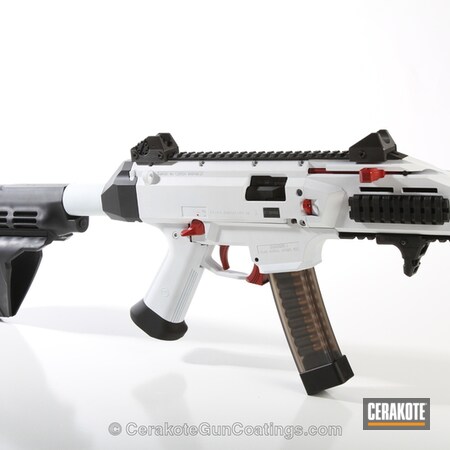 Powder Coating: Graphite Black H-146,Snow White H-136,CZ,Tactical Rifle,FIREHOUSE RED H-216